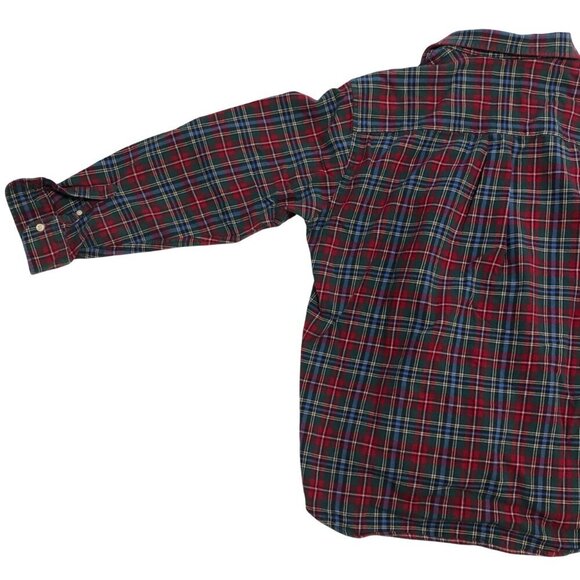 Club Room 100% Cotton Checkered Flannel Size XL Red Green Blue Long Sleeve - Picture 7 of 15
